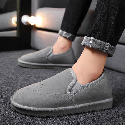 Ανδρικά χειμερινά μοκασίνια με επίπεδη σόλα