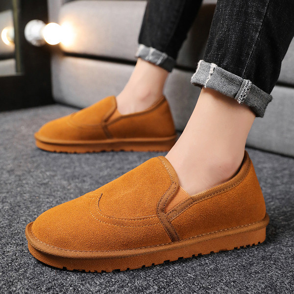 Ανδρικά χειμερινά μοκασίνια με επίπεδη σόλα