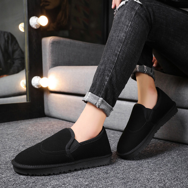 Ανδρικά χειμερινά μοκασίνια με επίπεδη σόλα