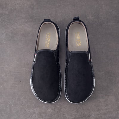 Eco velúrból készült lezser férfi mokaszinok, lapos talppal