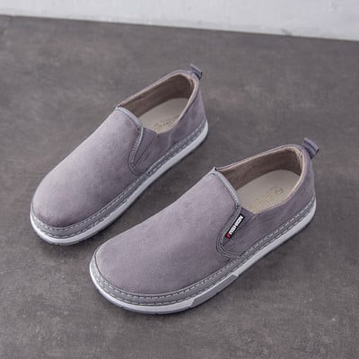 Eco velúrból készült lezser férfi mokaszinok, lapos talppal