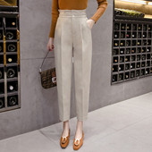 Κομψό γυναικείο παντελόνι με ψηλή μέση και τσέπες