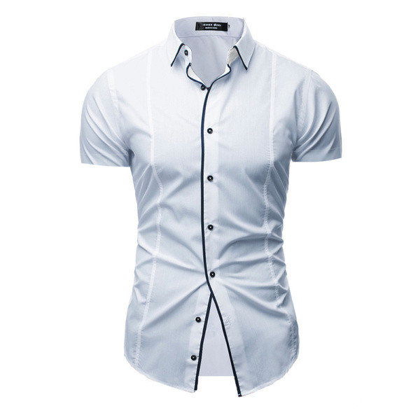 Modern férfi ing klasszikusan illeszkedő gallérral