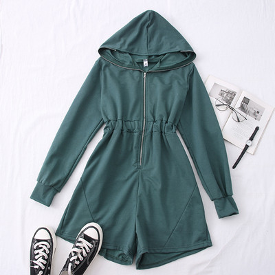 Naiste vabaaja kombinesoon luku ja kapuutsiga