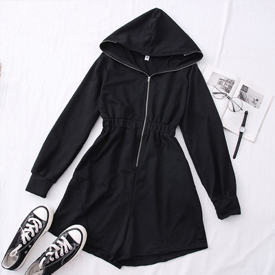 Naiste vabaaja kombinesoon luku ja kapuutsiga