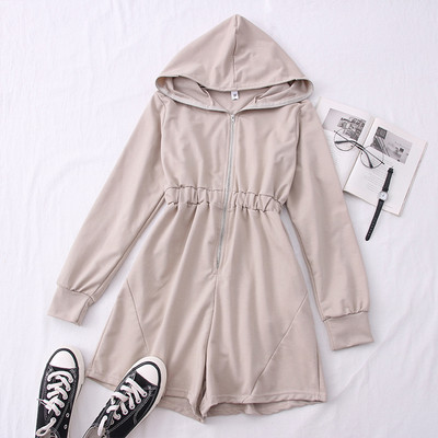 Naiste vabaaja kombinesoon luku ja kapuutsiga