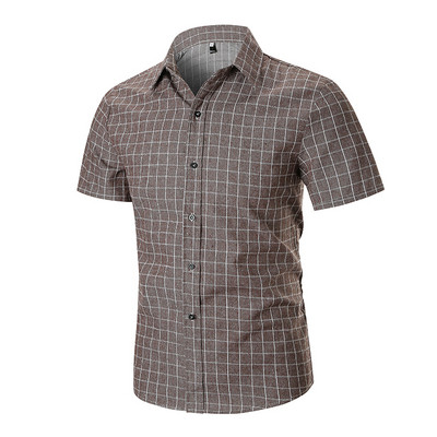 Alkalmi férfi kockás ing rövid ujjal