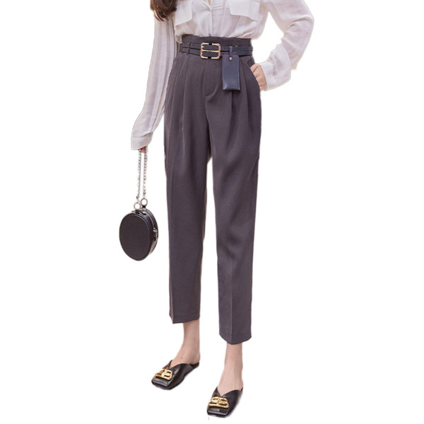 Moodsad naistepüksid pikkusega 9/10 ja vööga