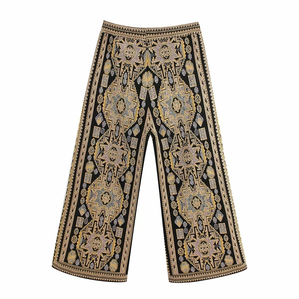 Széles modell női nadrág, magas derékkal