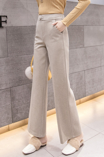 Γυναικείο μοντέρνο παντελόνι με τσέπη και στάνταρ μέση