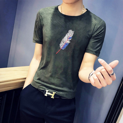 Καλοκαιρινό μπλουζάκι με τύπωμα - φτερό