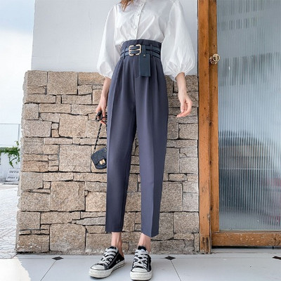 Új modell női nadrág övvel és zsebekkel