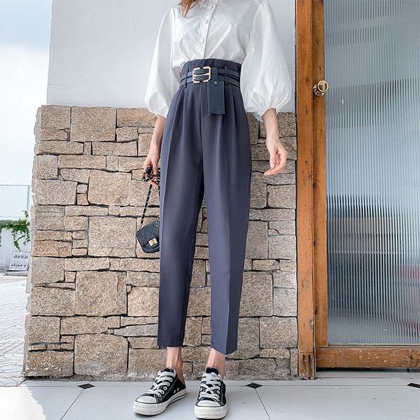 Új modell női nadrág övvel és zsebekkel