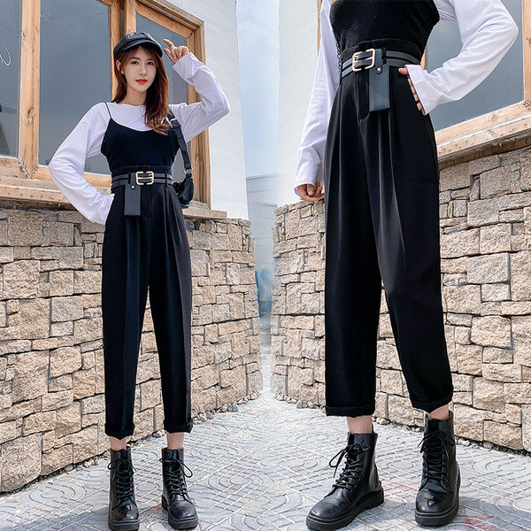 Új modell női nadrág övvel és zsebekkel