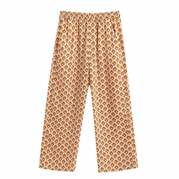 Γυναικείο παντελόνι με ελαστική μέση - ίσιο μοντέλο