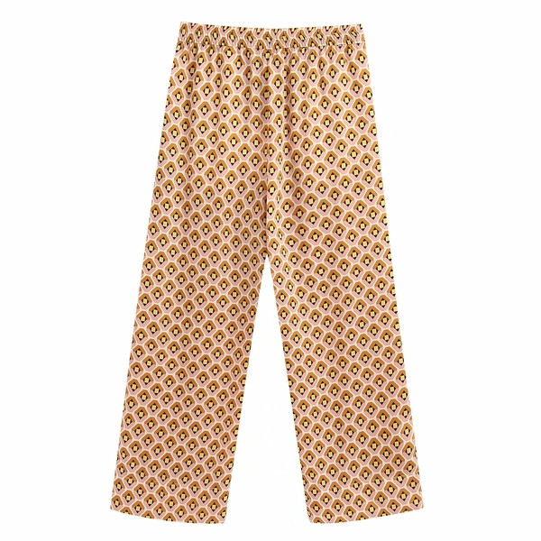 Γυναικείο παντελόνι με ελαστική μέση - ίσιο μοντέλο