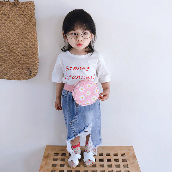 Μοντέρνα παιδική τσάντα μέσης με λουλούδια μοτίβα