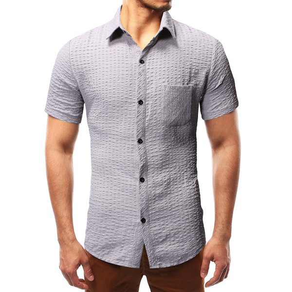 Μοντέρνο ανδρικό πουκάμισο με τσέπη