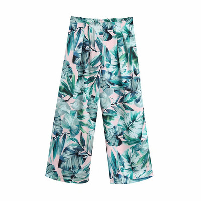 Lillemustri ja kõrge vöökohaga naiste püksid