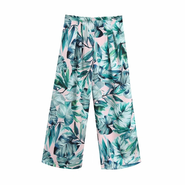 Lillemustri ja kõrge vöökohaga naiste püksid