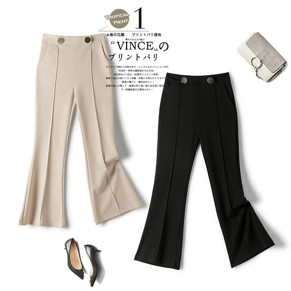 Moodsad kõrge vöökoha ja taskutega naistepüksid – valged ja mustad