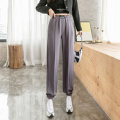 Elasztikus derékú női nadrág - széles modell több színben