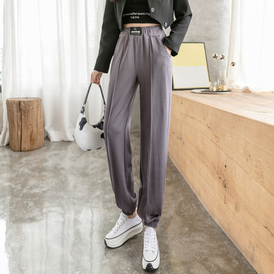 Elasztikus derékú női nadrág - széles modell több színben