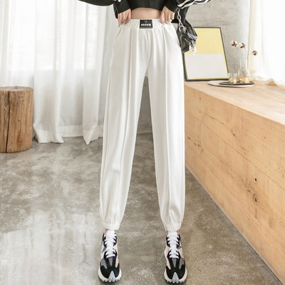 Elasztikus derékú női nadrág - széles modell több színben