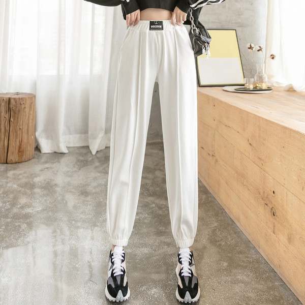 Elasztikus derékú női nadrág - széles modell több színben