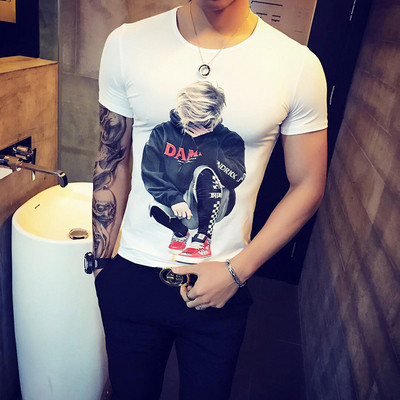 Uus mudel suvine trükiga T-särk meestele