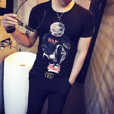 Uus mudel suvine trükiga T-särk meestele