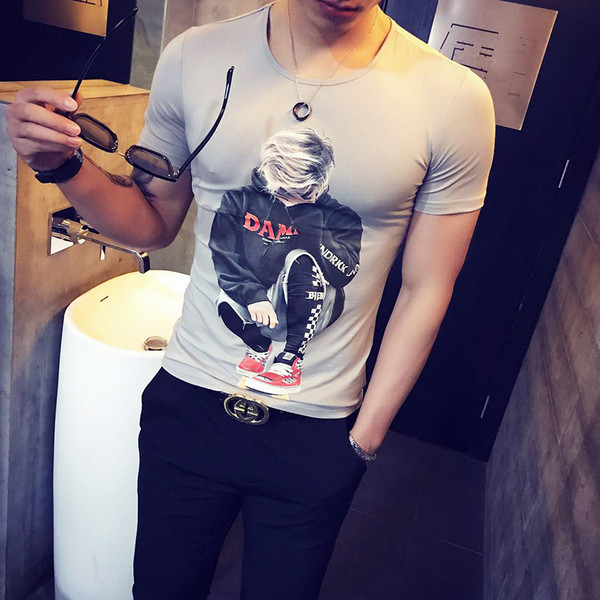 Uus mudel suvine trükiga T-särk meestele