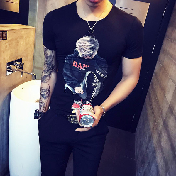 Uus mudel suvine trükiga T-särk meestele