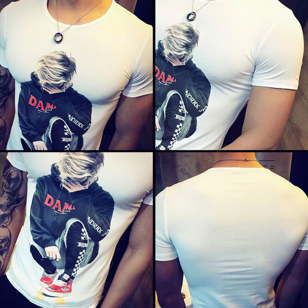 Uus mudel suvine trükiga T-särk meestele