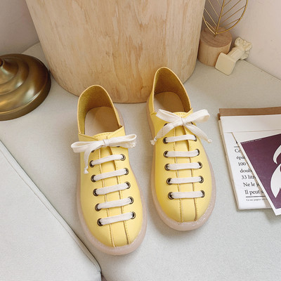 Új modell női tornacipő műbőr nyakkendővel