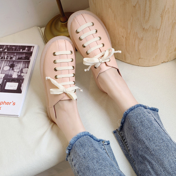 Új modell női tornacipő műbőr nyakkendővel