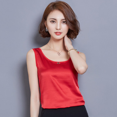 Női sifon felső ovális nyakkivágással