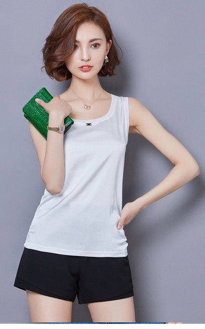 Női sifon felső ovális nyakkivágással