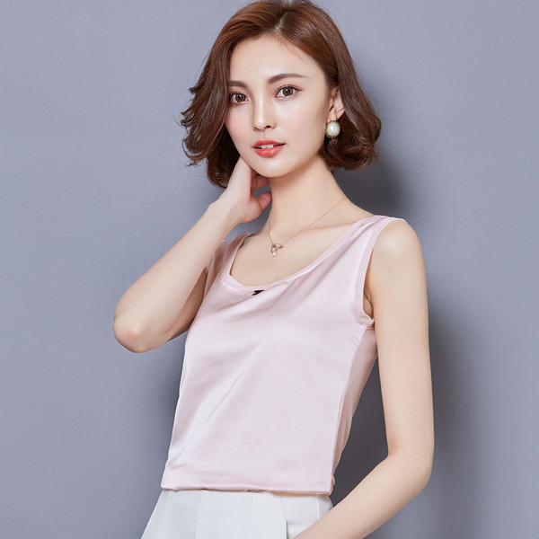 Női sifon felső ovális nyakkivágással