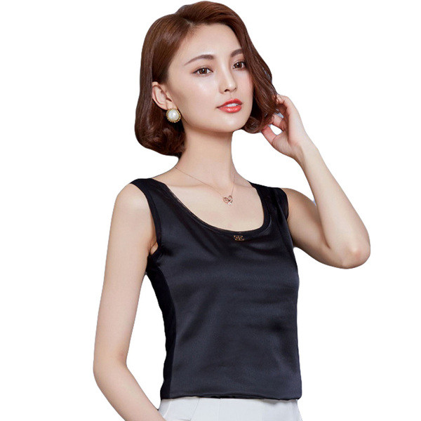 Női sifon felső ovális nyakkivágással