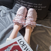 Casual γυναικεία αθήτικά παπούτσια - με κορδόνια και τραχιά σόλα