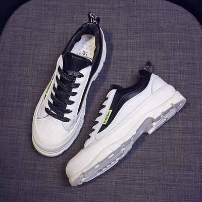 Νέο μοντέλο γυναικεία αθλητικά παπούτσια με επίπεδη σόλα και χρωματιστά κορδόνια