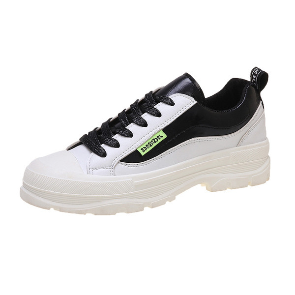 Νέο μοντέλο γυναικεία αθλητικά παπούτσια με επίπεδη σόλα και χρωματιστά κορδόνια