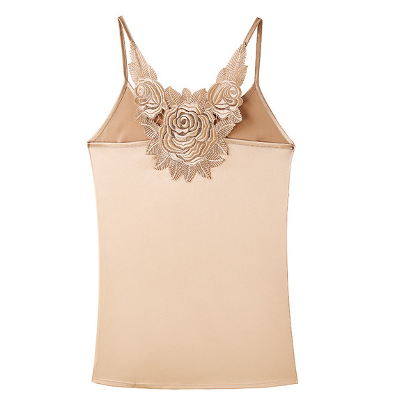 Stiilne naiste topp pitsi ja ümara kaelusega