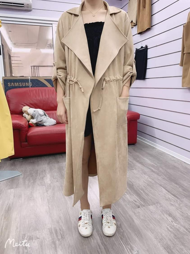 Дамско велурено палто