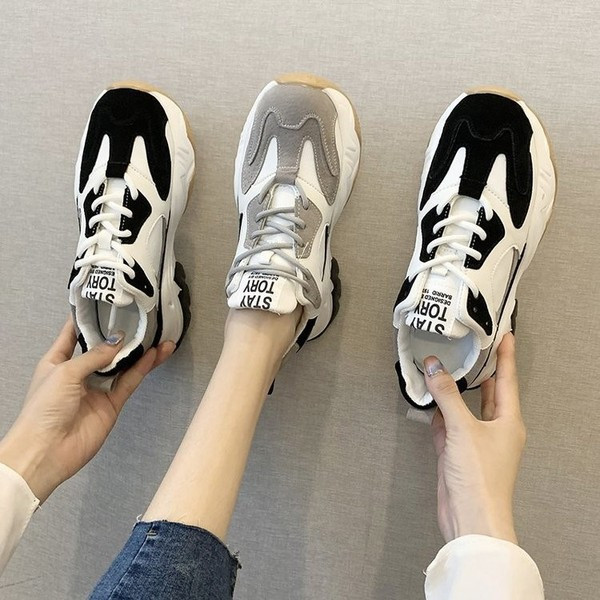 Női őszi tornacipő eco velúr elemmel