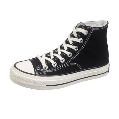 Γυναικεία ψηλά αθλητικά παπούτσιαμε επίπεδη σόλα