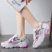 Σπορ αναπνεόμενα γυναικεία παπούτσια με τραχιά σόλα