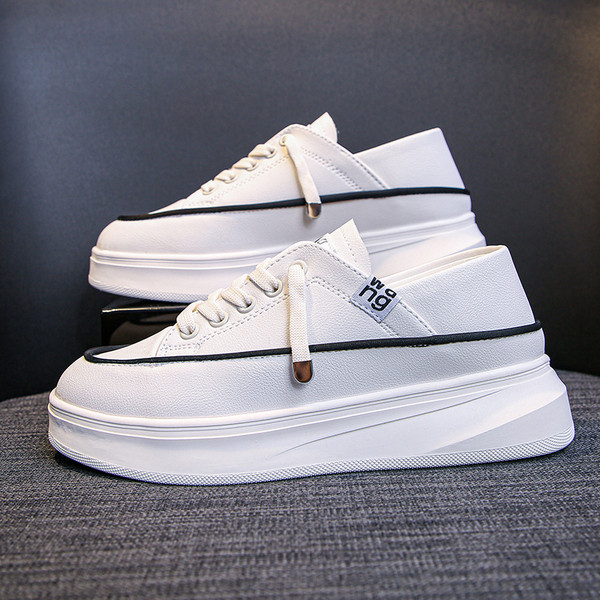 Νέο μοντέλο γυναικεία αθλητικά παπούτσια από οικολογικό δέρμα με κορδόνια