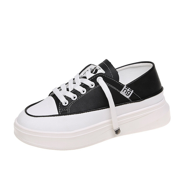 Νέο μοντέλο γυναικεία αθλητικά παπούτσια από οικολογικό δέρμα με κορδόνια